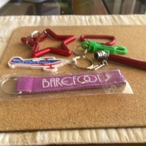 6 different keychains from different venues.